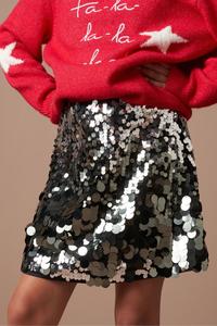 Натала диско юбка А силуэта Angel & Rocket, серебряный