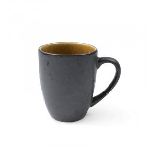 Кружка Gastro черная/янтарная с ручкой 0,30 л/высота: 10 см Bitz, темно коричневый