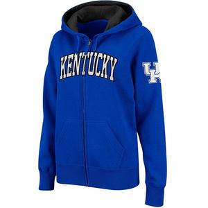 Толстовка с капюшоном на молнии Women's royal kentucky wildcats arched name Colosseum