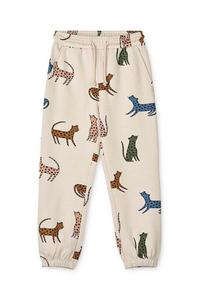 Детские хлопковые спортивные штаны Liewood, бежевый