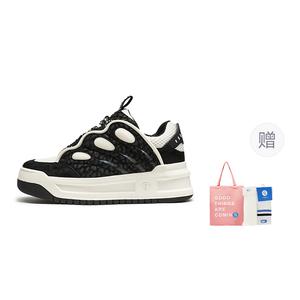 GONGJI Кроссовки для скейтбординга женские, низкие, черные