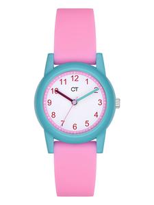 Cool Time Кварцевые часы в розово-бирюзово-белом цвете