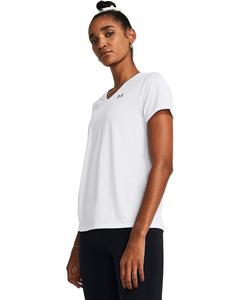 Футболка Under Armour Tech Short Sleeve V-Neck Solid, белый/черный