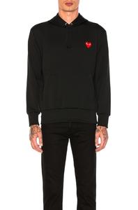Худи Comme des Garçons Red Emblem Poly, черный
