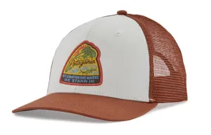 Patagonia Органическая хлопковая бейсболка из переработанного полиэстера с сетчатой структурой унисекс коричневого цвета, Brown