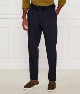 Льняные брюки p-perin-rds-pl-wg252 Slim fit Boss, синий