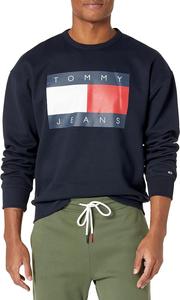 Мужская толстовка с длинным рукавом и круглым вырезом с логотипом Tommy Hilfiger, Sky Captain