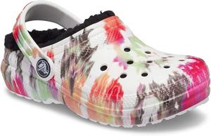 Детские классические сабо Crocs унисекс с подкладкой, Blotched Tie Dye