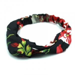 Атласная повязка для волос с узлом, черная Inna Marka