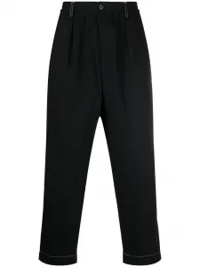 Брюки с контрастной строчкой Marni, черный