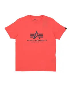 Красная базовая футболка с коротким рукавом Alpha Industries, красный