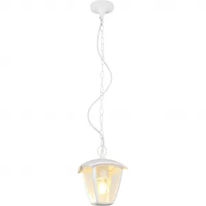 TRIO Светильники Наружный потолочный светильник VENTA, уличная подвесная лампа на 1 плафон, без 1x E27 макс. 10 Вт, IP44 E27 1 шт. свет Подвесной светильник для террасы, садовая подвесная лампа, максимальная высота 82 см Trio Leuchten, Weiß matt