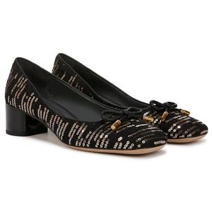 Туфли на каблуке Natalia от Franco Sarto, черный/золотой текстиль