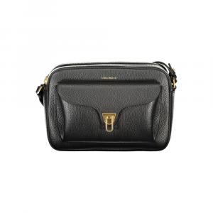 Черная кожаная женская сумка Coccinelle, черный