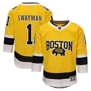 Футболка Youth Jeremy Swayman Boston Bruins 2026 NHL Stadium Series Premier Outerstuff