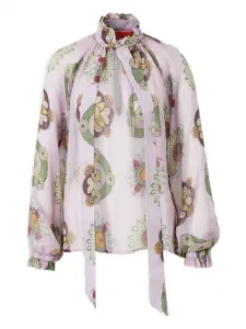 Блузка с цветочным принтом La DoubleJ, фиолетовый