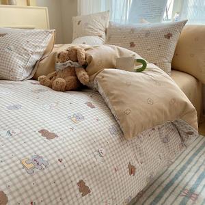 LUOLAI HOME Комплект постельного белья, 1,8 м, 4 предмета, пододеяльник 200x230 см, 100% хлопок, цвет Kage Cherry Dog