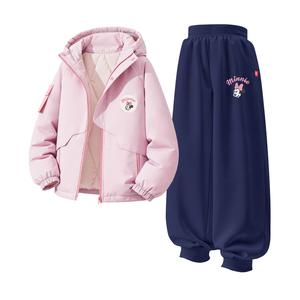 Детская повседневная спортивная одежда Disney, розовый