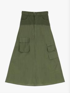 Женская юбка-карго макси в стиле милитари Dixie, цвет military