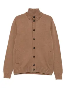 Кардиган с высоким воротником Zanone, коричневый