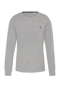 Мужская рубашка для сна с v-образным вырезом и нагрудным карманом Manguun, цвет Grey Melan