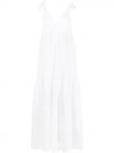 Платье макси с кружевом P.A.R.O.S.H., белый