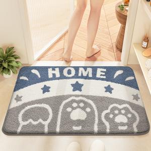 Dajiang Ковер 50x80 см для ванной, впитывающий, нескользящий, с принтом лапок