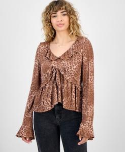 Детский топ-бэбидолл с рюшами Self Esteem, Chocolate Leopard