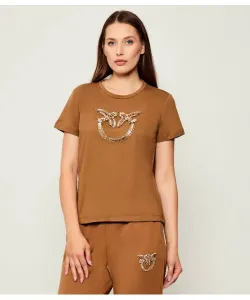 Футболка Квентина Regular fit Pinko, коричневый