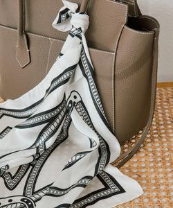 Шарф с узором в виде цепочек Rive Droite, цвет White