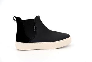 Женские теплые ботинки Виктория на щиколотку с мехом Челси Victoria, черный