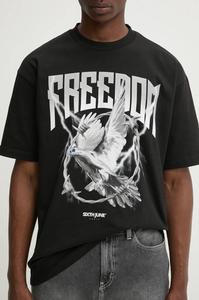 Хлопковая футболка Sixth June, черный