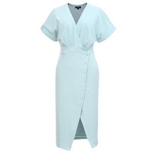 Асимметричное платье с боковыми пуговицами и крестиком-сердечком Smart And Joy, зеленый