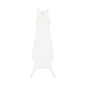 Платье Courrèges Reversed Rib Knit Long Dress Heritage White, белый