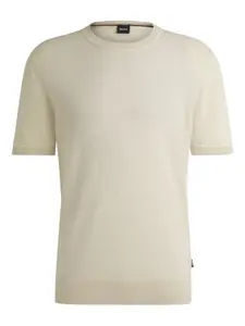 Футболка с круглым вырезом BOSS, нейтральный