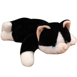 Реалистичная плюшевая кукла котенка высота 30см/45см/65см MLING, черный