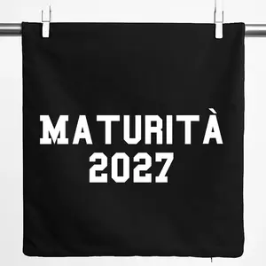 Наволочка Huuraa Maturità 2027 Выпускной Италия Подарок 40x40см Черный Хлопок Maturità 2027 Подарок Hellweg Druckerei