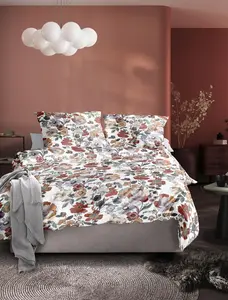 Комплект постельного белья Mako-Satin Wave 8623, цвет красный, размер 155x200+80x80 Irisette