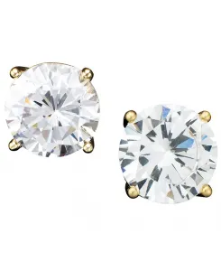 Серьги из 18-каратного золота и стерлингового серебра, кубические цирконии (4 карата) Giani Bernini, gold