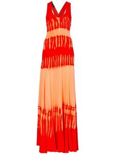 Proenza Schouler tie-dye print knitted dress, оранжевый