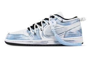 Jordan Кроссовки Air 1 Rantei Set Low Top Vintage Basketball Shoes Unisex белые синие