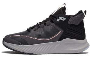 Мягкие кроссовки женские среднего размера черного цвета Lining