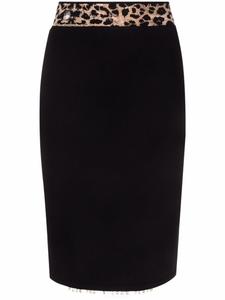 Philipp Plein юбка с леопардовым принтом, черный