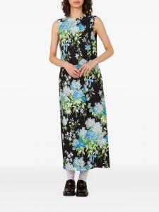 Moschino платье миди с цветочным принтом, черный