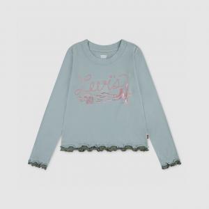 Футболка Twofer Ls Western Tee Big Girls S-xl Levi's, Gray Mist - Green