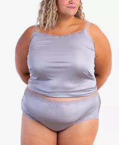 Женская шелковая кружевная майка Uwila Warrior, серый