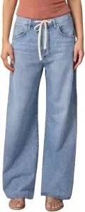 Женские джинсы прямые широкие с высокой посадкой