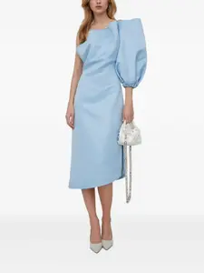 Платье миди Juliette на одно плечо с жемчугом Stine Goya, синий