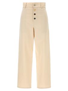 Хлопковые брюки Moschino, бежевый