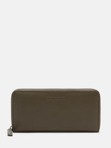 Кожаный кошелек цвета хаки - (Ш)19 x (В)9 x (Г)2 см Liebeskind Berlin